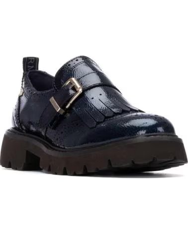 STIVALI CARMELA 162594 CON FIBBIA E FRANGE NAVY