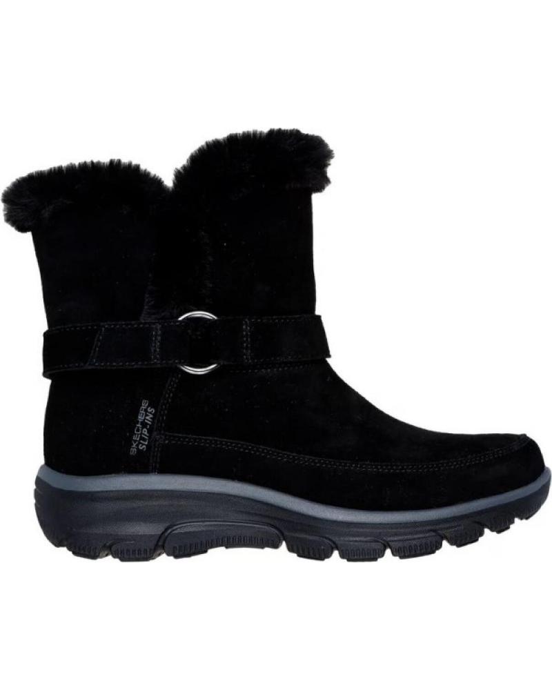 SKECHERS BOTAS PLANAS MUJER EASY GOING - DREAMERS LUXE VIS NEGRO