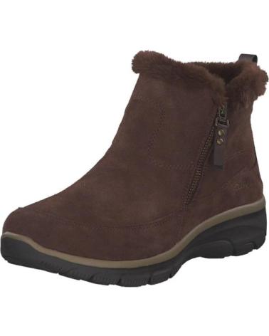 SKECHERS BOTINES PLANOS MUJER EASY GOING - HIGH ZIP 2 MARRON MARRóN
