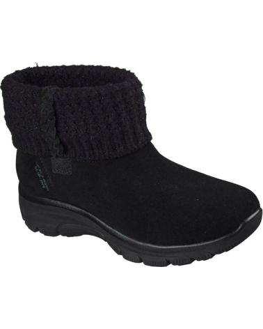 SKECHERS BOTINES PLANOS MUJER EASY GOING - COZY LOVIN - NEGRO