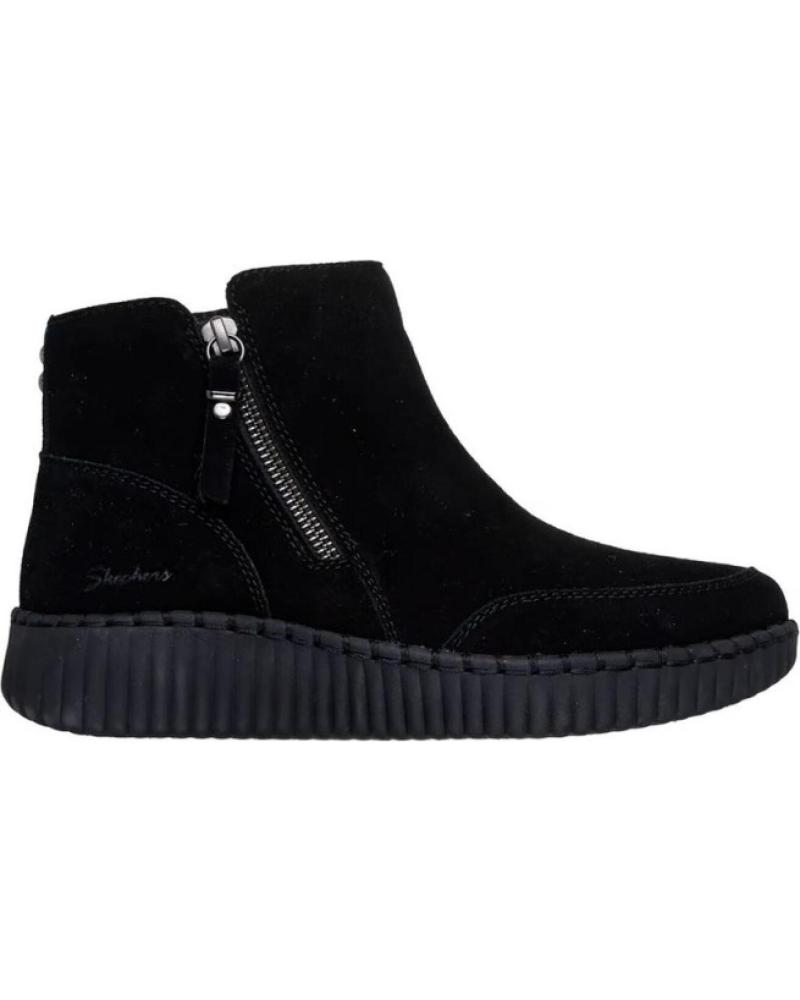 SKECHERS BOTINES PLANOS MUJER WILSHIRE BLVD - WEEKEND CRUSH -NEG NEGRO