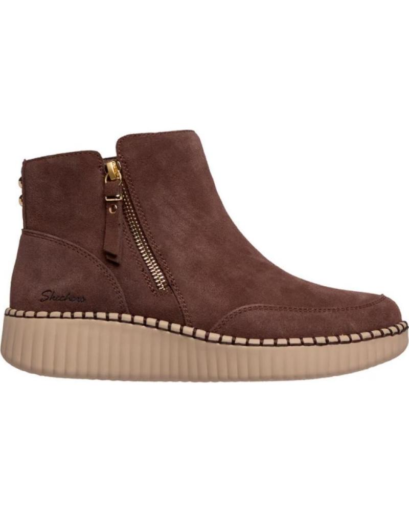 SKECHERS BOTINES PLANOS MUJER WILSHIRE BLVD - WEEKEND CRUSH MARRON MARRóN