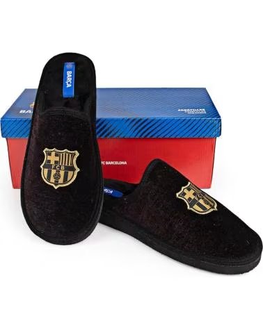 ZAPATILLA DE ESTAR POR CASA MARPEN FC BARCELONA INFANTIL NEGRA NEGRO