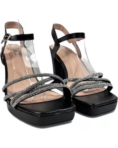TIMBOS SANDALIA TACON PLATAFORMA FIESTA MUJER COLOR 132335 NEGRO