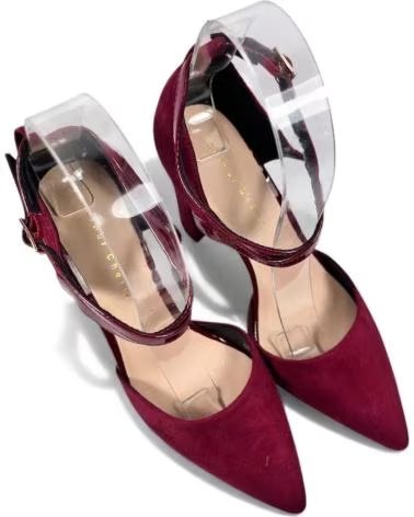 TIMBOS TACON VESTIR DE MUJER COLOR VINO 132332 ROJO