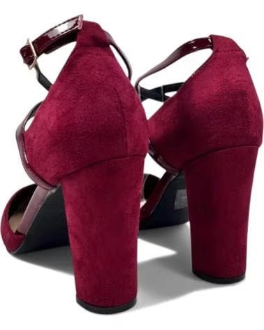 TIMBOS TACON VESTIR DE MUJER COLOR VINO 132332 ROJO