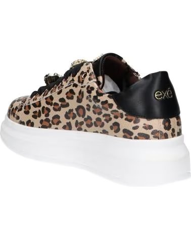 BASKETS FEMME EXE 66-51EX79 LÉOPARD AVEC BIJOU PU LEOPARD
