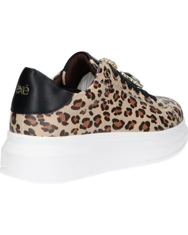 BASKETS FEMME EXE 66-51EX79 LÉOPARD AVEC BIJOU PU LEOPARD