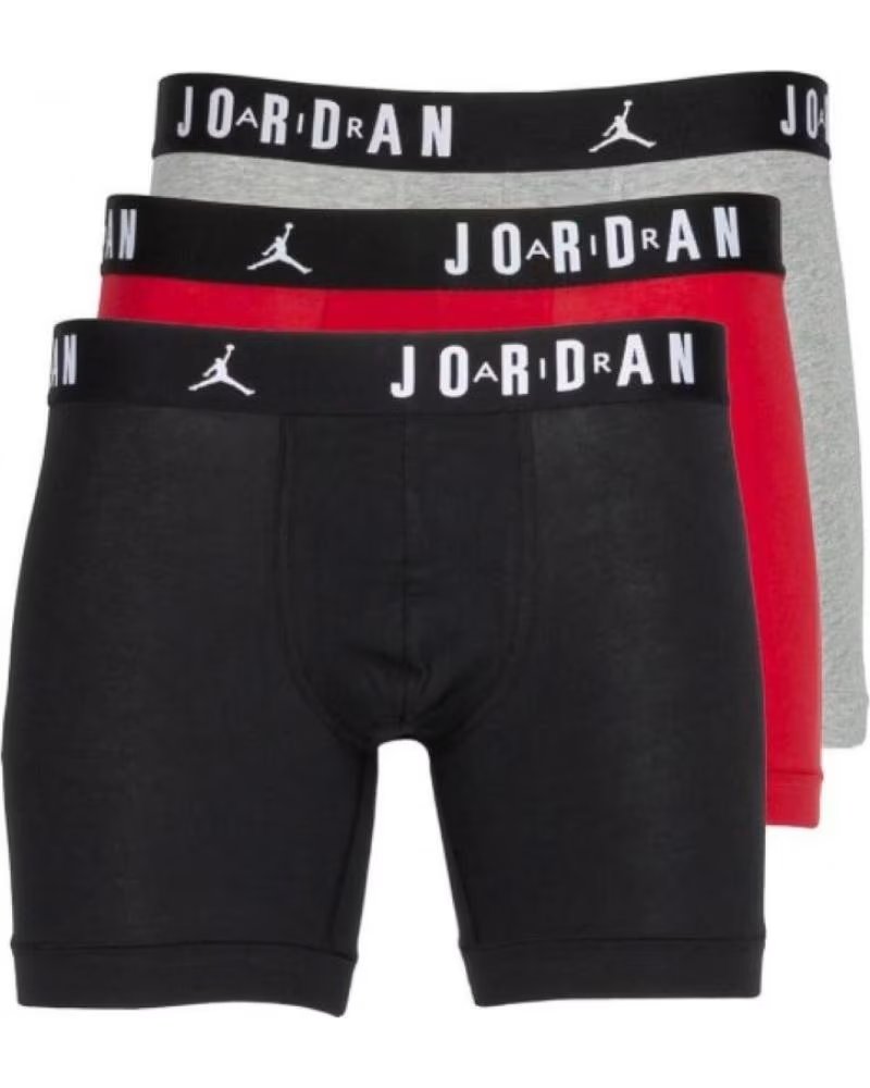 PACK 3 CUECAS BOXER JORDAN COTTON CORE JM0622 MASCULINAS NEGRO