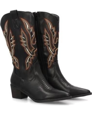 HOHE WESTERNSTIEFEL DAMEN SPORT3PUNTO0 YG870 SCHWARZ VARIOS COLORES