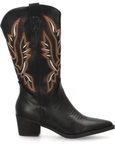 HOHE WESTERNSTIEFEL DAMEN SPORT3PUNTO0 YG870 SCHWARZ VARIOS COLORES