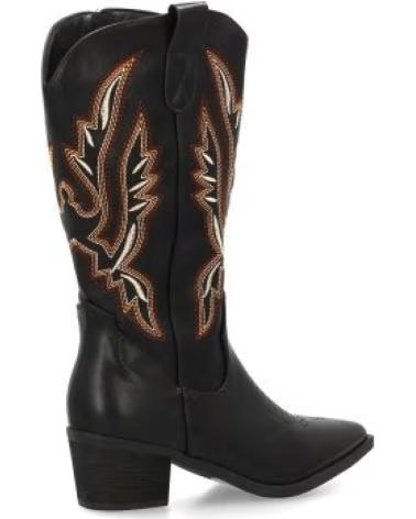 HOHE WESTERNSTIEFEL DAMEN SPORT3PUNTO0 YG870 SCHWARZ VARIOS COLORES