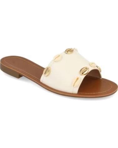 SANDALIAS DE DEDO SPORT3PUNTO0 1HA-0274 CON DECORACIÓN DE CONCHAS DORADAS VARIOS COLORES