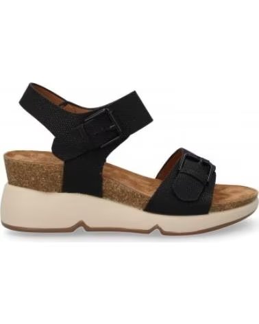 SPORT3PUNTO0 3345-NEGRO SANDÁLIA COM TIRAS CRUZADAS E CUNHA VARIOS COLORES