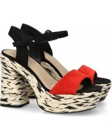 ELEGANTE KEILABSATZ-PLATEAU-SANDALEN SPORT3PUNTO0 CF-5181 ROT VARIOS COLORES