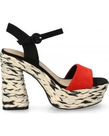 ELEGANTE KEILABSATZ-PLATEAU-SANDALEN SPORT3PUNTO0 CF-5181 ROT VARIOS COLORES