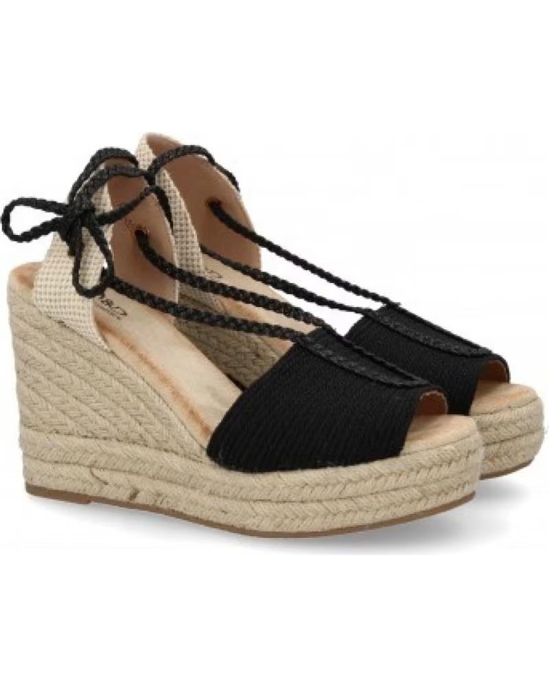 KEILABSATZ-SANDALEN MIT SCHNÜRUNG SPORT3PUNTO0 FZL-001 SCHWARZ VARIOS COLORES
