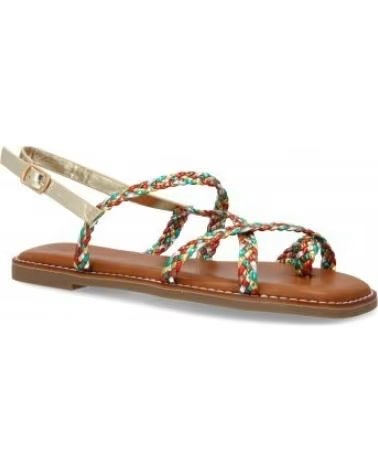 SANDALIAS PLANAS SPORT3PUNTO0 CON TIRAS CRUZADAS Y TACHUELAS VARIOS COLORES