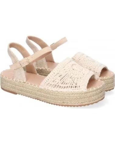 ALPERCATAS SPORT3PUNTO0 TF2638-BEIGE COM PALA EM CROCHÊ E CUNHA DE ESPARTO VARIOS COLORES