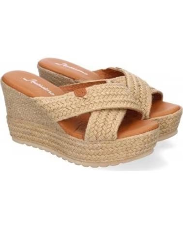 SANDALES COMPENSÉES SPORT3PUNTO0 F230-19 CROISÉES EN ESPARTO BEIGE VARIOS COLORES