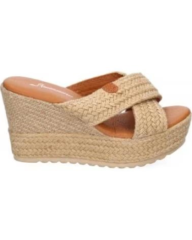SANDALES COMPENSÉES SPORT3PUNTO0 F230-19 CROISÉES EN ESPARTO BEIGE VARIOS COLORES