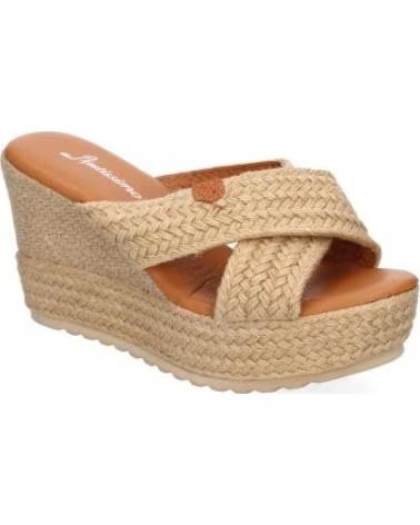 SANDALES COMPENSÉES SPORT3PUNTO0 F230-19 CROISÉES EN ESPARTO BEIGE VARIOS COLORES