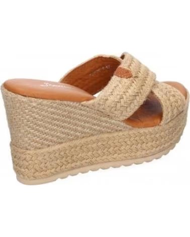 SANDALES COMPENSÉES SPORT3PUNTO0 F230-19 CROISÉES EN ESPARTO BEIGE VARIOS COLORES