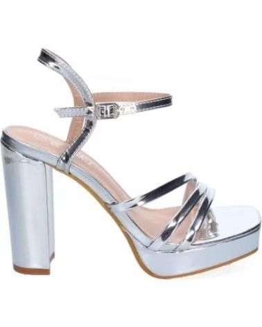 SANDALIAS DE VESTIR SPORT3PUNTO0 JL608 TACÓN PLATAFORMA PLATEADAS VARIOS COLORES
