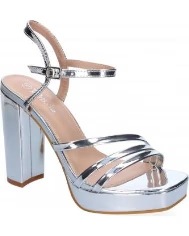 SANDALIAS DE VESTIR SPORT3PUNTO0 JL608 TACÓN PLATAFORMA PLATEADAS VARIOS COLORES