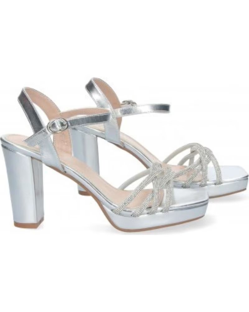 SANDALIAS DE VESTIR SPORT3PUNTO0 WXL772 PLATEADAS CON TACÓN VARIOS COLORES