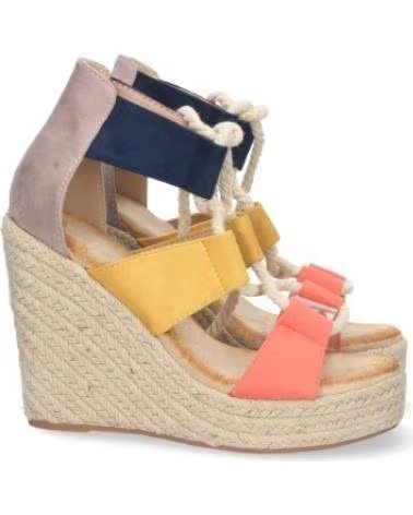 SANDÁLIAS DE SALTO ANABELA MULTICOLOR SPORT3PUNTO0 1DB-1541 COM CADARÇOS VARIOS COLORES