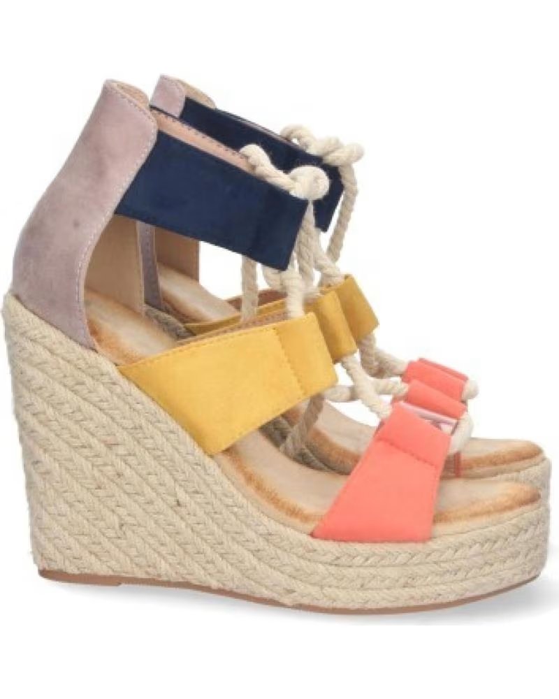 MEHRFARBIGE KEILABSATZSANDALEN SPORT3PUNTO0 1DB-1541 MIT SCHNÜRUNG VARIOS COLORES