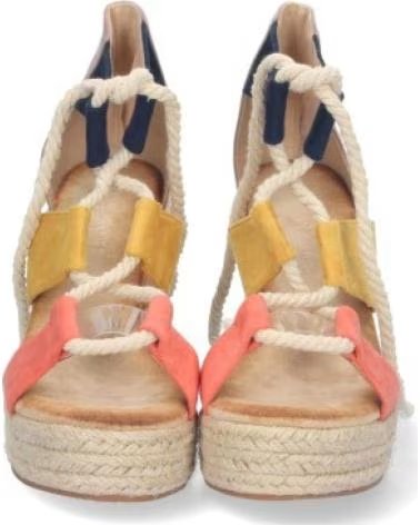 MEHRFARBIGE KEILABSATZSANDALEN SPORT3PUNTO0 1DB-1541 MIT SCHNÜRUNG VARIOS COLORES