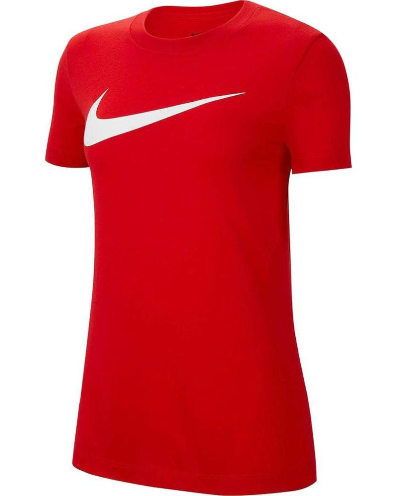 CAMISETA NIKE DRI-FIT PARK20 SS MUJER ROJA ROJO