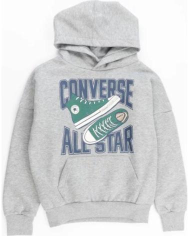 SUDADERA CON CAPUCHA CONVERSE ALL STAR SNEAKER GFX GRIS