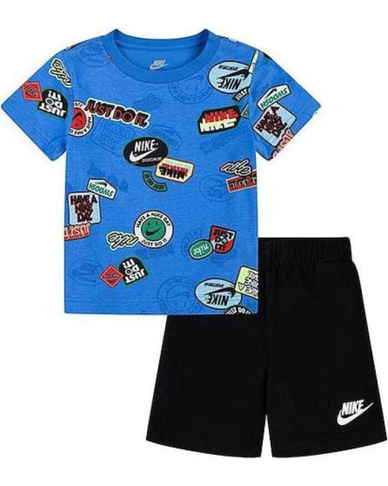 CONJUNTO DEPORTIVO INFANTIL NIKE 86L693 ESTAMPADO AZUL AZUL