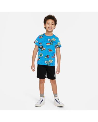 CONJUNTO DEPORTIVO INFANTIL NIKE 86L693 ESTAMPADO AZUL AZUL
