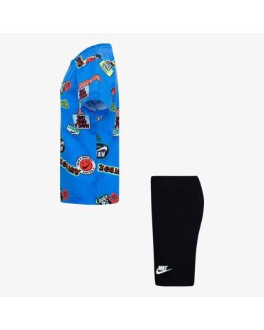 CONJUNTO DEPORTIVO INFANTIL NIKE 86L693 ESTAMPADO AZUL AZUL