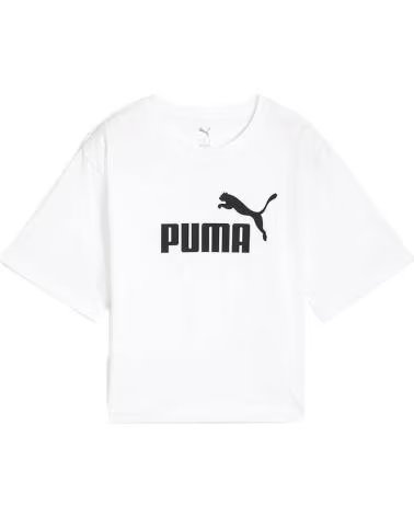 PUMA Camiseta ESS Cropped No 1 Logo Relaxed Tee C-O 684972 02 Blanco BLANCO