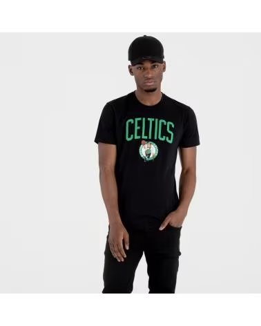 T-SHIRT NEW ERA BOSTON CELTICS TEAM LOGO PRETO NEGRO
