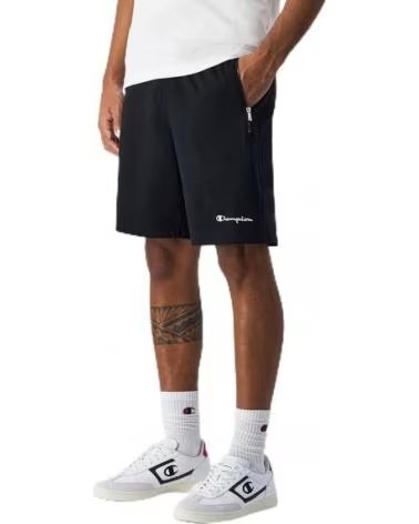 CHAMPION BERMUDA SLIM FIT CON CREMALLERAS ICONS 220808-KK001 HO NEGRO