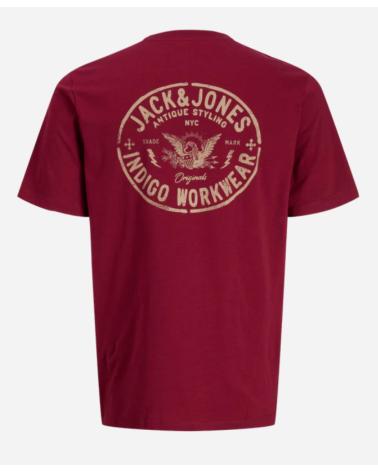 JACK AND JONES CAMISETA JACK JONES JORRETRO TEE SS CREW NECK SMU 12288009 R ROJO