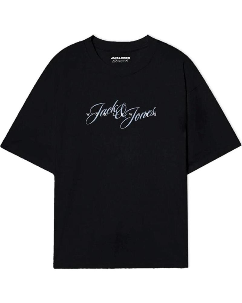 JACK AND JONES CAMISETA JACK JONES JORINWOOD TEE SS CREW NECK FST 12284732 NEGRO