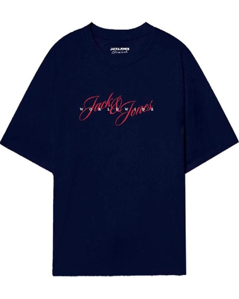 JACK AND JONES CAMISETA JACK JONES JORINWOOD TEE SS CREW NECK FST 12284732 AZUL