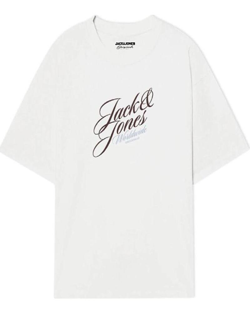 JACK AND JONES CAMISETA JACK JONES JORINWOOD TEE SS CREW NECK FST 12284732 BLANCO