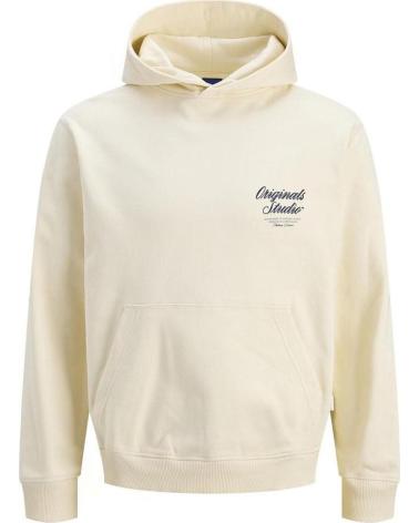 JACK AND JONES SUDADERA JACK JONES JORNORREBRO TYPO BACK SWEAT HOOD SN 1228 BEIGE