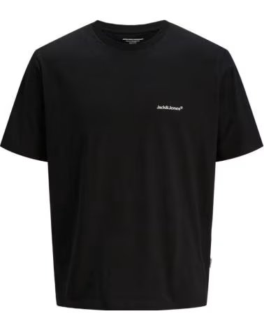 JACK AND JONES T-SHIRT JORSPLIT BACK TEE 12272996 CON STAMPA GRAFICA NEGRO