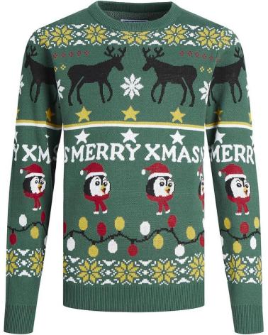 JACK & JONES JERSEY NAVIDEÑO JORHOHO KNIT VERDE VERDE