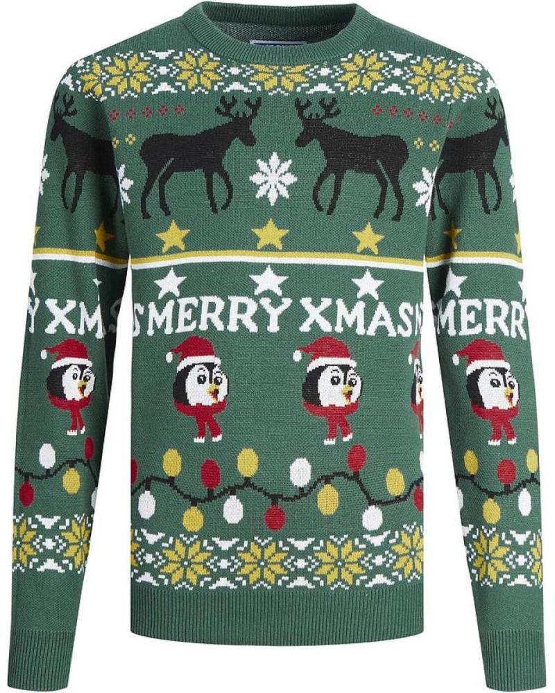 JACK & JONES JERSEY NAVIDEÑO JORHOHO KNIT VERDE VERDE