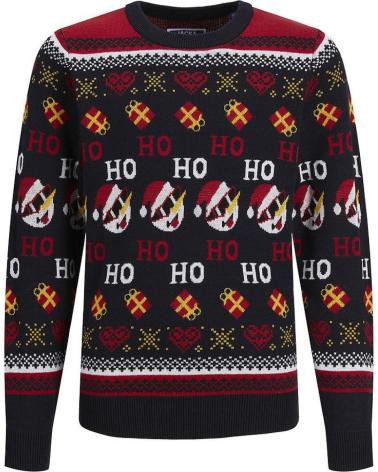 JERSEY JACK & JONES JORHOHO KNIT NAVIDEÑO AZUL MARINO NIÑO AZUL